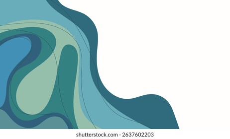 ABSTRACT BACKGROUND HAND DRAWN ORGANIC SHAPES.GREEN BLUE PASTEL COLOR FLAT DESIGN VECTOR TEMPLATE FOR WALLPAPER, COVER DESIGN