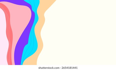 FONDO Abstractas CON FORMAS ORGÁNICAS DIBUJADAS A MANO PLANTILLA DE VECTOR DE DISEÑO PLANO DE COLOR PARA FONDO DE PANTALLA, DISEÑO DE CUBIERTA