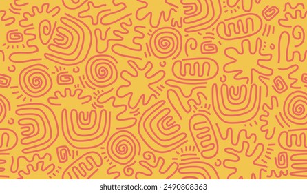 Abstract background with hand drawn pattern design