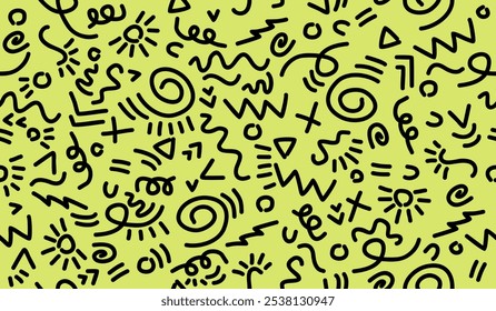 Abstract background with hand drawn pattern design