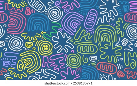 Abstract background with hand drawn pattern design