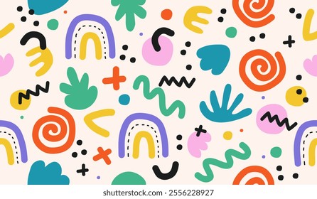 Abstract background with hand drawn pattern design