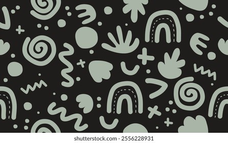 Abstract background with hand drawn pattern design