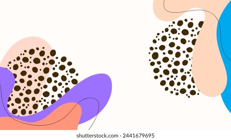 ABSTRACT BACKGROUND WITH HAND DRAWN SHAPES PASTEL FLAT COLOR VECTOR DESIGN TEMPLATE FOR WALLPAPER, COVER DESIGN, HOMEPAGE DESIGN