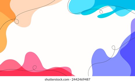 ABSTRACT BACKGROUND WITH HAND DRAWN SHAPES PASTEL FLAT COLOR VECTOR DESIGN TEMPLATE FOR WALLPAPER, COVER DESIGN, HOMEPAGE DESIGN