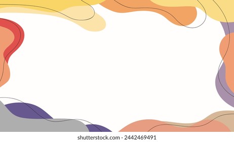 ABSTRACT BACKGROUND WITH HAND DRAWN SHAPES PASTEL FLAT COLOR VECTOR DESIGN TEMPLATE FOR WALLPAPER, COVER DESIGN, HOMEPAGE DESIGN