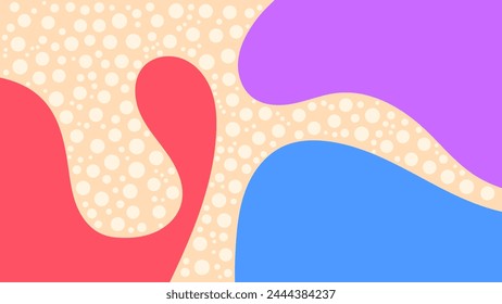 ABSTRACT BACKGROUND WITH HAND DRAWN SHAPES PASTEL FLAT COLOR VECTOR DESIGN TEMPLATE FOR WALLPAPER, COVER DESIGN, HOMEPAGE DESIGN