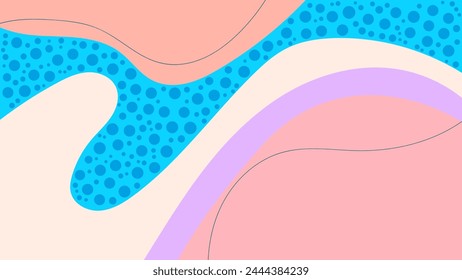 FONDO Abstractas CON FORMAS DIBUJADAS A MANO PLANTILLA DE DISEÑO DE VECTOR DE COLOR PLANO PASTEL PARA FONDO DE PANTALLA, DISEÑO DE CUBIERTA, DISEÑO DE PÁGINA DE INICIO