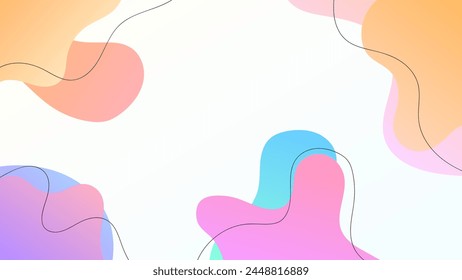 ABSTRAKTER HINTERGRUND MIT HANDGEZEICHNETEN FORMEN PASTELLFARBVERLAUF VEKTORGRAFIK DESIGN VORLAGE FÜR BILDSCHIRMHINTERGRUND, COVER-DESIGN, HOMEPAGE-DESIGN