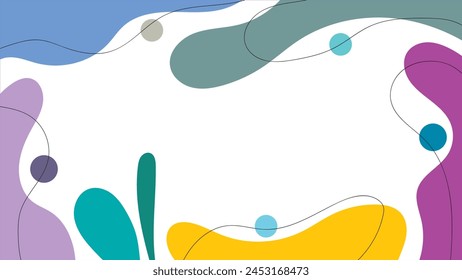 FONDO Abstractas CON FORMAS DIBUJADAS A MANO PLANTILLA DE DISEÑO DE VECTOR DE COLOR PLANO PASTEL PARA FONDO DE PANTALLA, DISEÑO DE CUBIERTA, DISEÑO DE PÁGINA DE INICIO