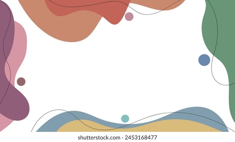 ABSTRACT BACKGROUND WITH HAND DRAWN SHAPES PASTEL FLAT COLOR VECTOR DESIGN TEMPLATE FOR WALLPAPER, COVER DESIGN, HOMEPAGE DESIGN