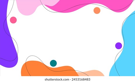 ABSTRACT BACKGROUND WITH HAND DRAWN SHAPES PASTEL FLAT COLOR VECTOR DESIGN TEMPLATE FOR WALLPAPER, COVER DESIGN, HOMEPAGE DESIGN