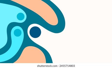 ABSTRACT BACKGROUND WITH HAND DRAWN SHAPES PASTEL FLAT COLOR VECTOR DESIGN TEMPLATE FOR POSTER, WALLPAPER, COVER, FRAME, FLYER, SOCIAL MEDIA, GREETING CARD