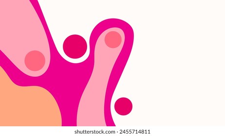 ABSTRACT BACKGROUND WITH HAND DRAWN SHAPES PASTEL FLAT COLOR VECTOR DESIGN TEMPLATE FOR POSTER, WALLPAPER, COVER, FRAME, FLYER, SOCIAL MEDIA, GREETING CARD