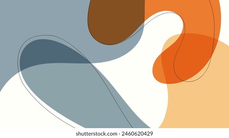 ABSTRACT BACKGROUND WITH HAND DRAWN SHAPES PASTEL FLAT COLOR VECTOR DESIGN TEMPLATE FOR WALLPAPER, COVER DESIGN, HOMEPAGE DESIGN