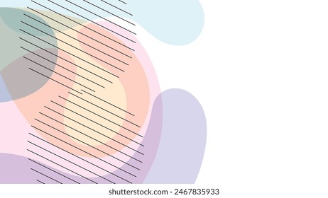 ABSTRACT BACKGROUND WITH HAND DRAWN SHAPES PASTEL FLAT COLOR VECTOR DESIGN TEMPLATE FOR WALLPAPER, COVER DESIGN, HOMEPAGE DESIGN, GRRETING CARD