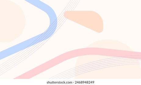 ABSTRACT BACKGROUND WITH HAND DRAWN SHAPES AND LINES PASTEL FLAT COLOR VECTOR DESIGN TEMPLATE FOR WALLPAPER, COVER DESIGN, HOMEPAGE DESIGN, GRRETING CARD