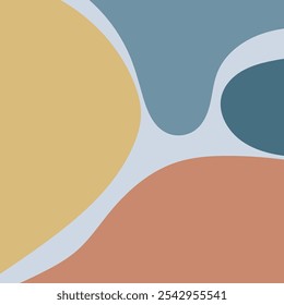 ABSTRACT BACKGROUND WITH HAND DRAWN SHAPES COLORFUL FLAT DESIGN VECTOR TEMPLATE FOR WALLPAPER, COVER DESIGN