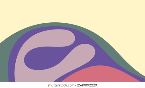 ABSTRACT BACKGROUND WITH HAND DRAWN SHAPES COLORFUL FLAT PASTEL DESIGN VECTOR TEMPLATE FOR WALLPAPER, COVER DESIGN
