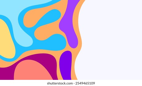 FONDO Abstractas CON FORMAS DIBUJADAS A MANO PLANTILLA DE VECTOR DE DISEÑO PLANO COLORIDO PARA FONDO DE PANTALLA, DISEÑO DE CUBIERTA