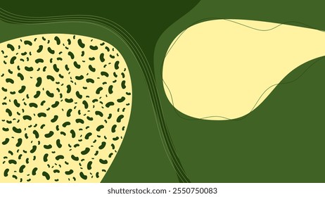 ABSTRACT BACKGROUND WITH HAND DRAWN SHAPES GREEN YELLOW COLORFUL FLAT PASTEL DESIGN VECTOR TEMPLATE FOR WALLPAPER, COVER DESIGN