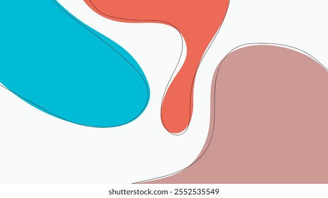 FUNDO ABSTRATO COM FORMAS DESENHADAS À MÃO MODELO DE VETOR DE DESIGN PLANO COLORIDO PARA PAPEL DE PAREDE, DESIGN DE CAPA
