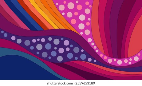 ABSTRACT BACKGROUND WITH HAND DRAWN SHAPES COLORFUL FLAT DESIGN VECTOR TEMPLATE FOR WALLPAPER, COVER DESIGN