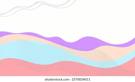 ABSTRACT BACKGROUND WITH HAND DRAWN SHAPES COLORFUL FLAT DESIGN VECTOR TEMPLATE FOR WALLPAPER, COVER DESIGN