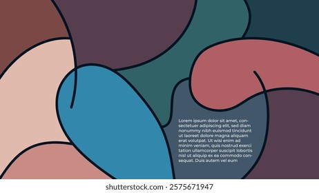 ABSTRACT BACKGROUND HAND DRAWN SHAPES PASTEL COLORFUL FLAT DESIGN VECTOR TEMPLATE GOOD FOR MODERN BUSINESS PRESENTATION, POSTER, COVER DESIGN 