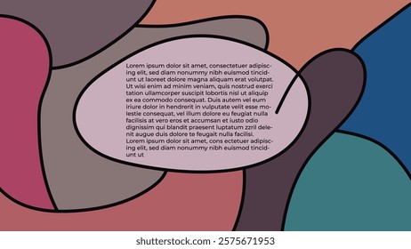 ABSTRACT BACKGROUND HAND DRAWN SHAPES PASTEL COLORFUL FLAT DESIGN VECTOR TEMPLATE GOOD FOR MODERN BUSINESS PRESENTATION, POSTER, COVER DESIGN 