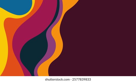 ABSTRACT BACKGROUND WITH HAND DRAWN SHAPES COLORFUL FLAT DESIGN VECTOR TEMPLATE FOR WALLPAPER, COVER DESIGN