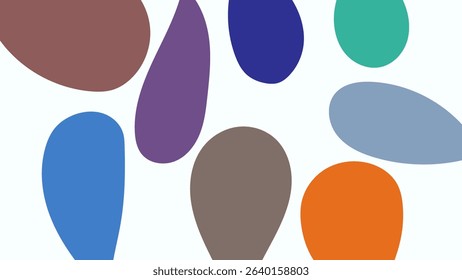 ABSTRACT BACKGROUND WITH HAND DRAWN SHAPES COLORFUL FLAT DESIGN VECTOR TEMPLATE FOR WALLPAPER, COVER DESIGN
