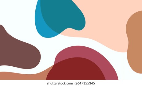 ABSTRACT BACKGROUND WITH HAND DRAWN SHAPES COLORFUL FLAT DESIGN VECTOR TEMPLATE FOR WALLPAPER, COVER DESIGN