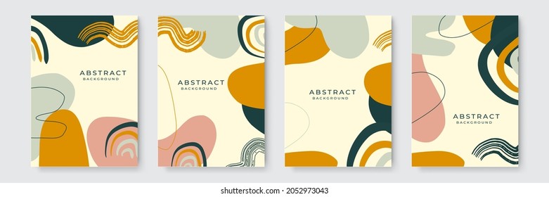 Abstract background with hand drawn textures, organic hand drawn memphis style
