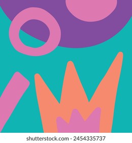 Abstract Background. Hand drawn various shapes and doodle objects. Contemporary modern trendy Vector illustrations. 