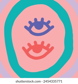 Abstract Background. Hand drawn various shapes and doodle objects. Contemporary modern trendy Vector illustrations. 
