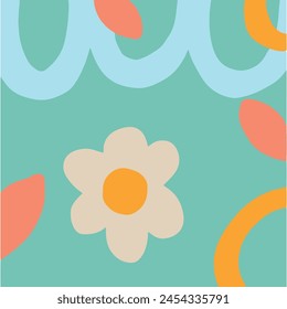 Abstract Background. Hand drawn various shapes and doodle objects. Contemporary modern trendy Vector illustrations. 