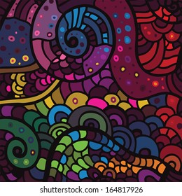 Abstract Background.  Hand drawn vector pattern.