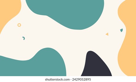 Abstract background with hand drawn waves. Vector illustration in pastel colors.