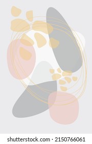 Abstract background. Hand-drawn doodles of various shapes, lines, spots, drops, curves. Modern modern trendy vector illustrations.