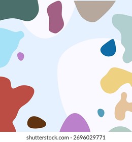 FONDO Abstractas CON FORMAS ORGÁNICAS DIBUJADAS A MANO BLOB PLANTILLA DE VECTOR DE DISEÑO COLORIDO PLANO PARA EL FONDO DE PANTALLA, DISEÑO DE CUBIERTA