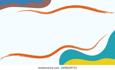 ABSTRAKTER HINTERGRUND MIT HANDGEZEICHNETEN ORGANISCHEN FORMEN FLACHE BUNTE DESIGN VEKTORVORLAGE FÜR TAPETE, DECKENDESIGN