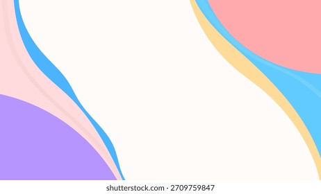 ABSTRAKTER HINTERGRUND MIT HANDGEZEICHNETEN ORGANISCHEN FORMEN FLACHE BUNTE DESIGN VEKTORVORLAGE FÜR TAPETE, DECKENDESIGN