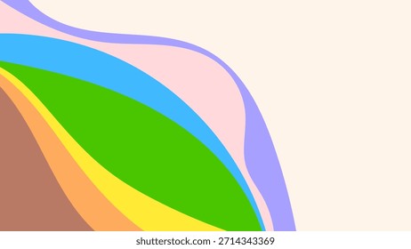 ABSTRAKTER HINTERGRUND MIT HANDGEZEICHNETEN ORGANISCHEN FORMEN FLACHE BUNTE DESIGN VEKTORVORLAGE FÜR TAPETE, DECKENDESIGN