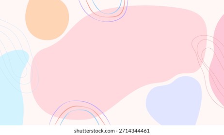 FONDO Abstractas CON FORMAS ORGÁNICAS DIBUJADAS A MANO PLANTILLA DE VECTOR DE DISEÑO COLORIDO PLANO PARA EL FONDO DE PANTALLA, DISEÑO DE CUBIERTA