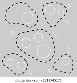 Antecedentes abstractos. Diversas formas y garabatos dibujados a mano. Ilustración vectorial moderna. colores brillantes