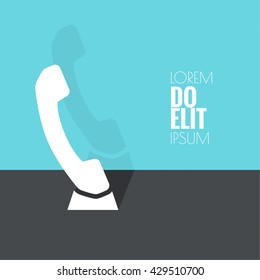 Abstract background with the handset hanging on the stand.