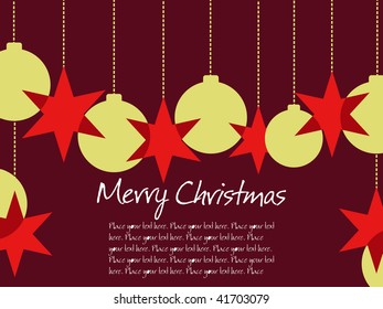 abstract background with hanging christmas day icons