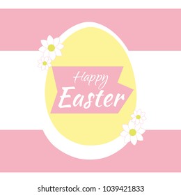 Abstract background with a happy easter egg. It can be used as a poster, banner, template, postcard, label. Vector illustration