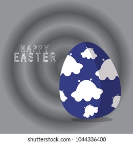 Abstract background Happy Easter with eggs, Vector illustration.